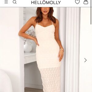 Hello Molly white dress Enter Your Era Halter Maxi Dress White - M

Size: M
